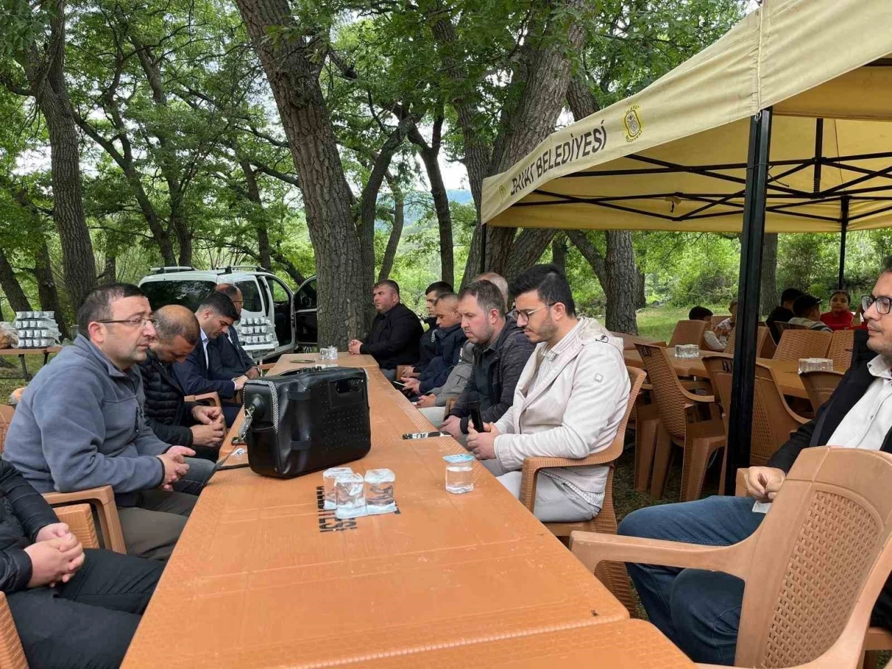 Protokol ve öğrencilerinin katılımıyla yağmur duası yapıldı
