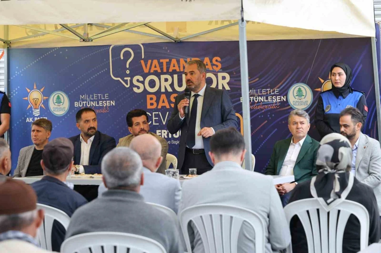 Pursaklar Belediye Başkanı &Ccedil;etin vatandaşlarla bir araya geldi
