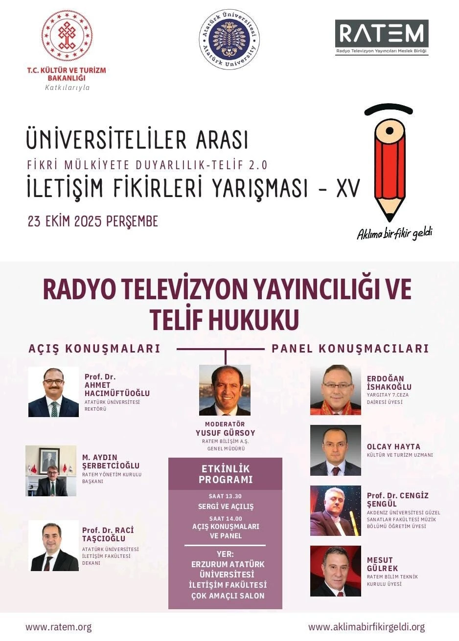 &quot;Aklıma bir fikir geldi&quot; yarışması etkinlikleri Erzurum’da yapılacak
