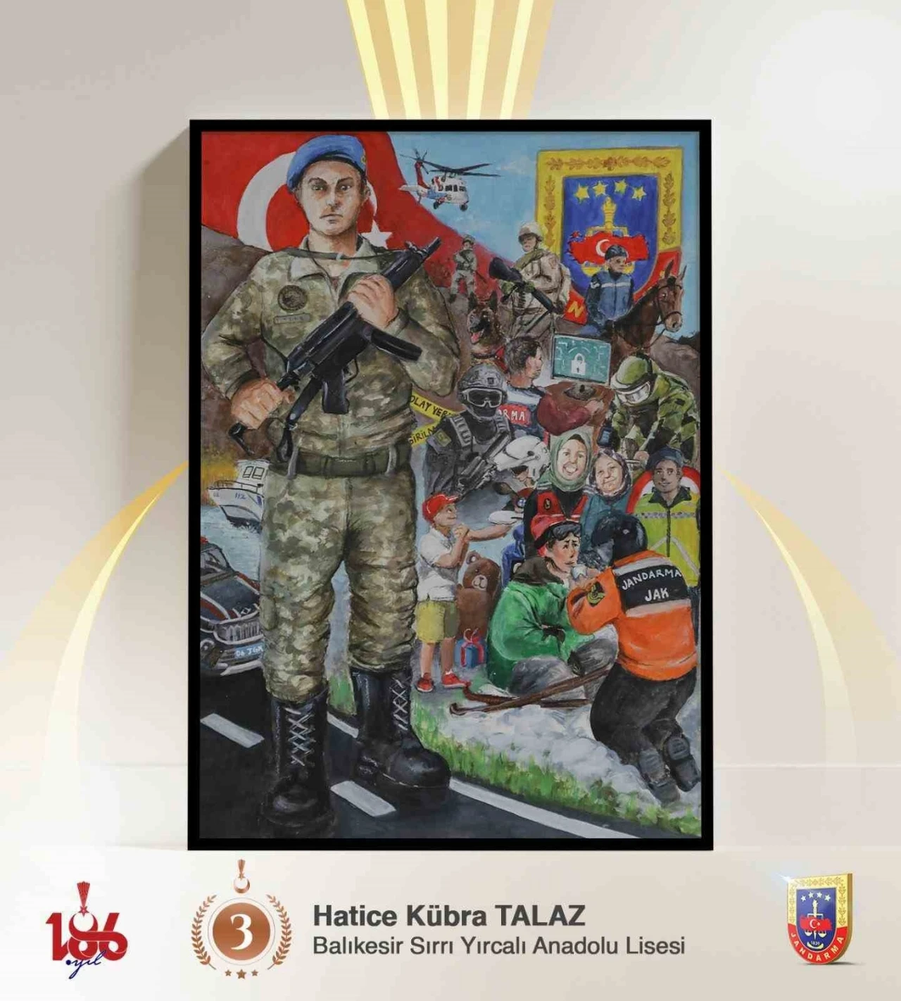 &quot;Jandarma&quot; temalı liseler arası resim yarışması sonuçlandı
