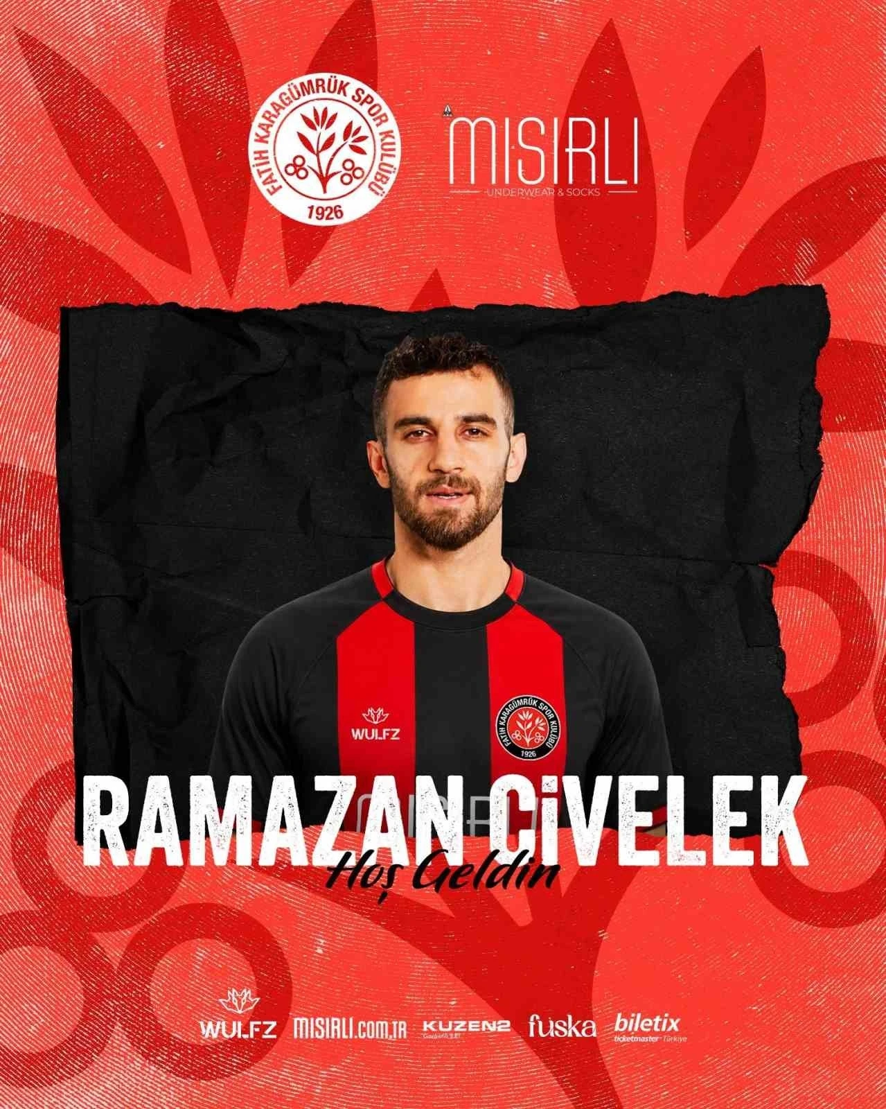 Ramazan Civelek Karag&uuml;mr&uuml;k&rsquo;e transfer oldu
