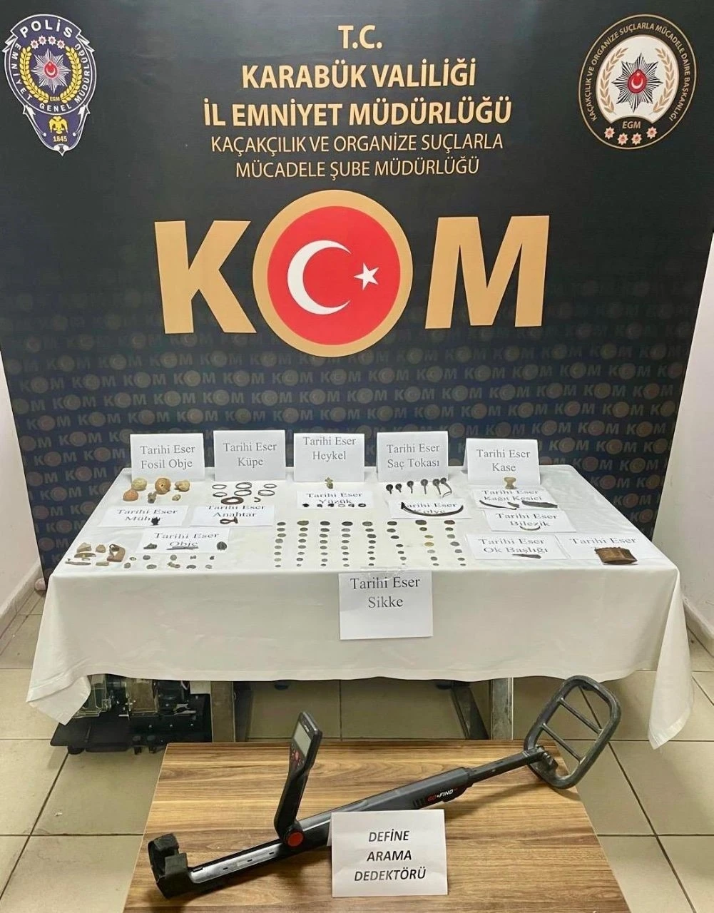 Roma, Selçuklu ve Osmanlı dönemlerine ait 120’ye yakın tarihi eser ele geçirildi
