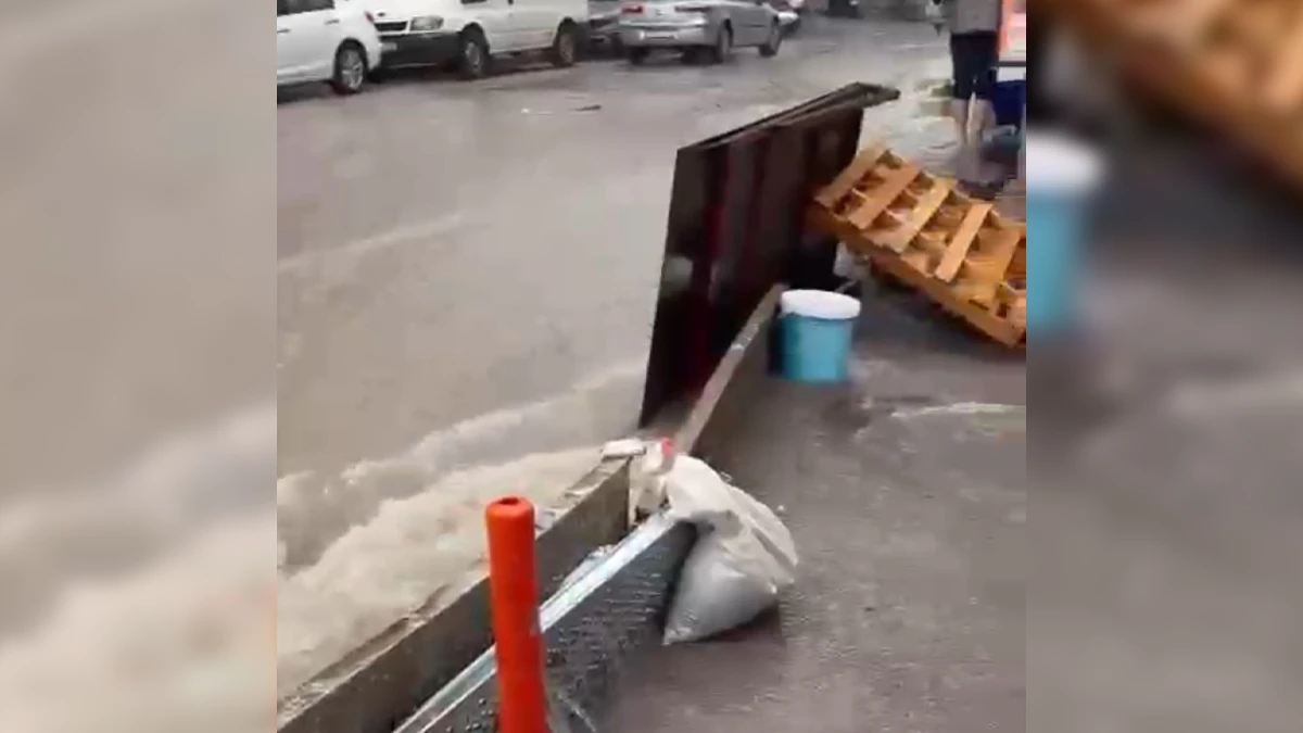 sağanak yağış sele neden oldu