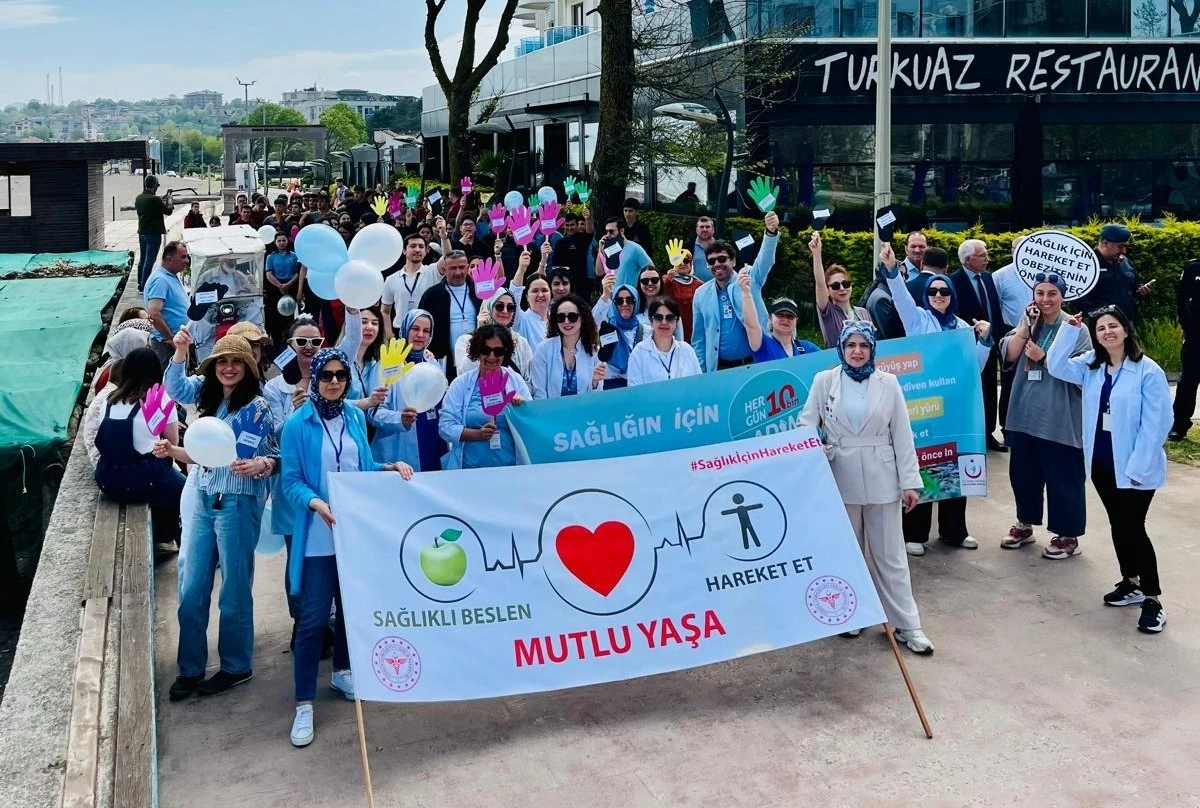 Sağlık için yürüdüler farkındalık oluşturdular
