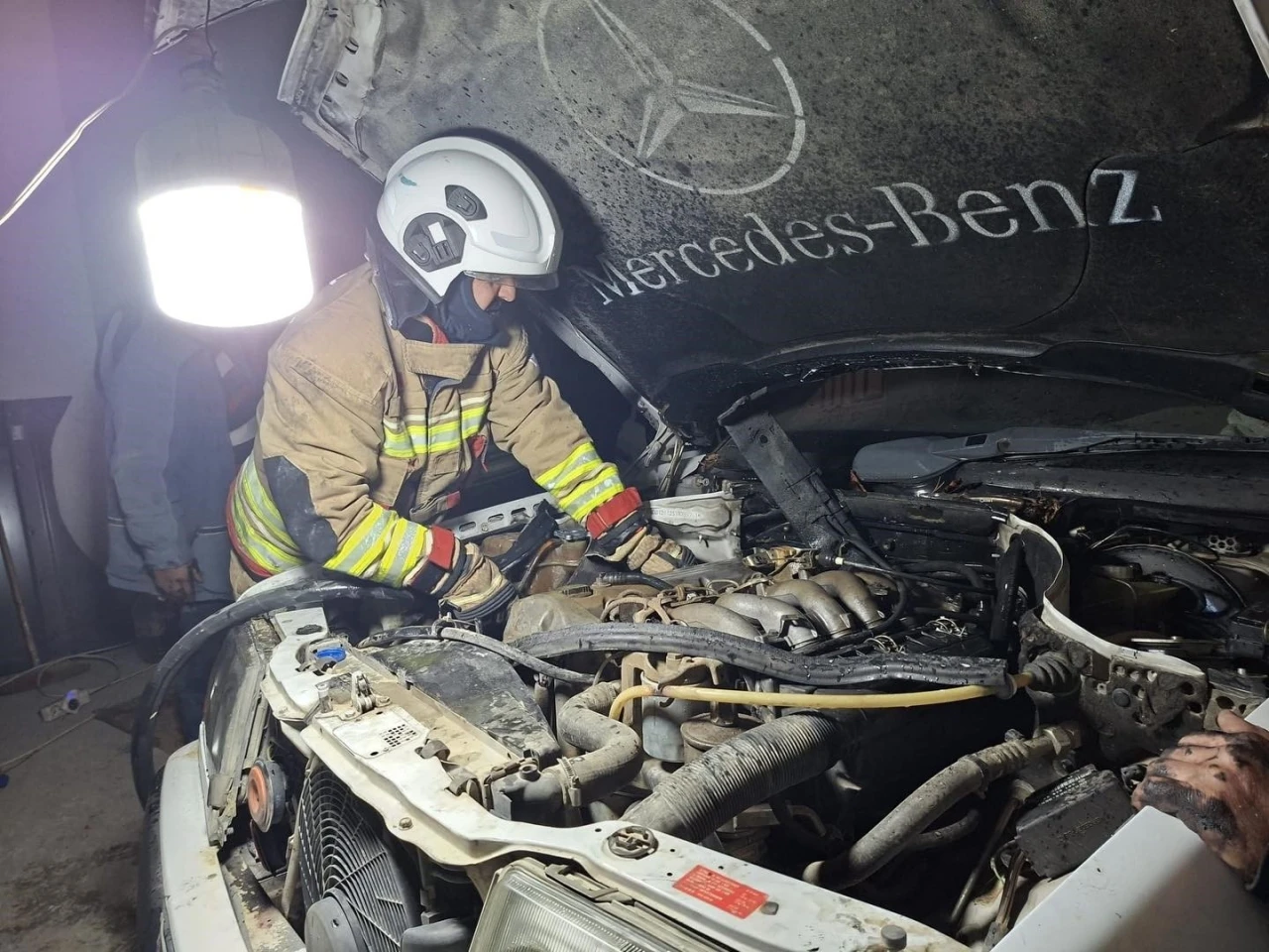 Samandağ&rsquo;da otomobil yangını
