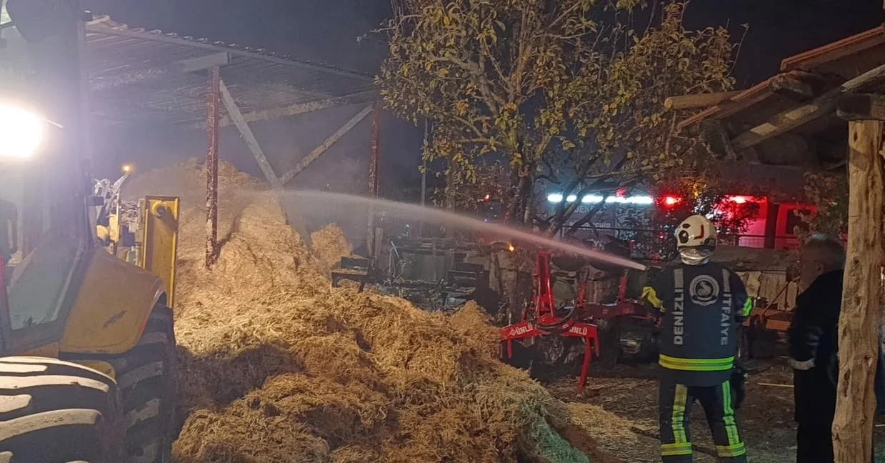 Samanlık yangını korkuya neden oldu
