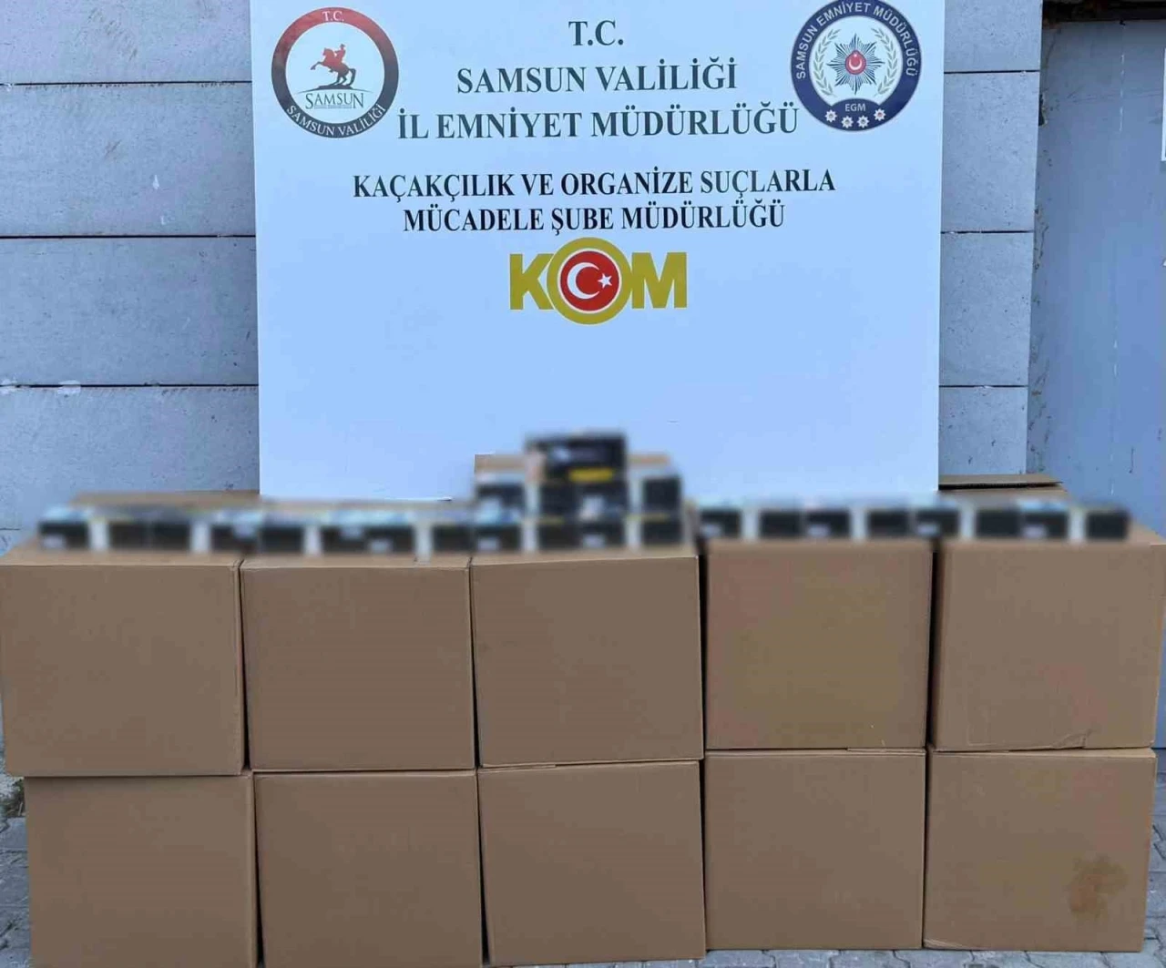 Samsun’da 200 bin adet kaçak makaron ele geçirildi
