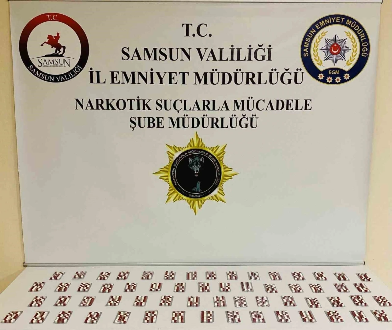 Samsun’da 840 adet sentetik ecza ele geçirildi
