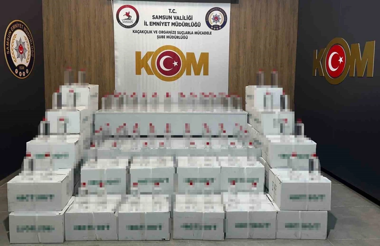 Samsun&rsquo;da 900 litre ka&ccedil;ak etil alkol ele ge&ccedil;irildi
