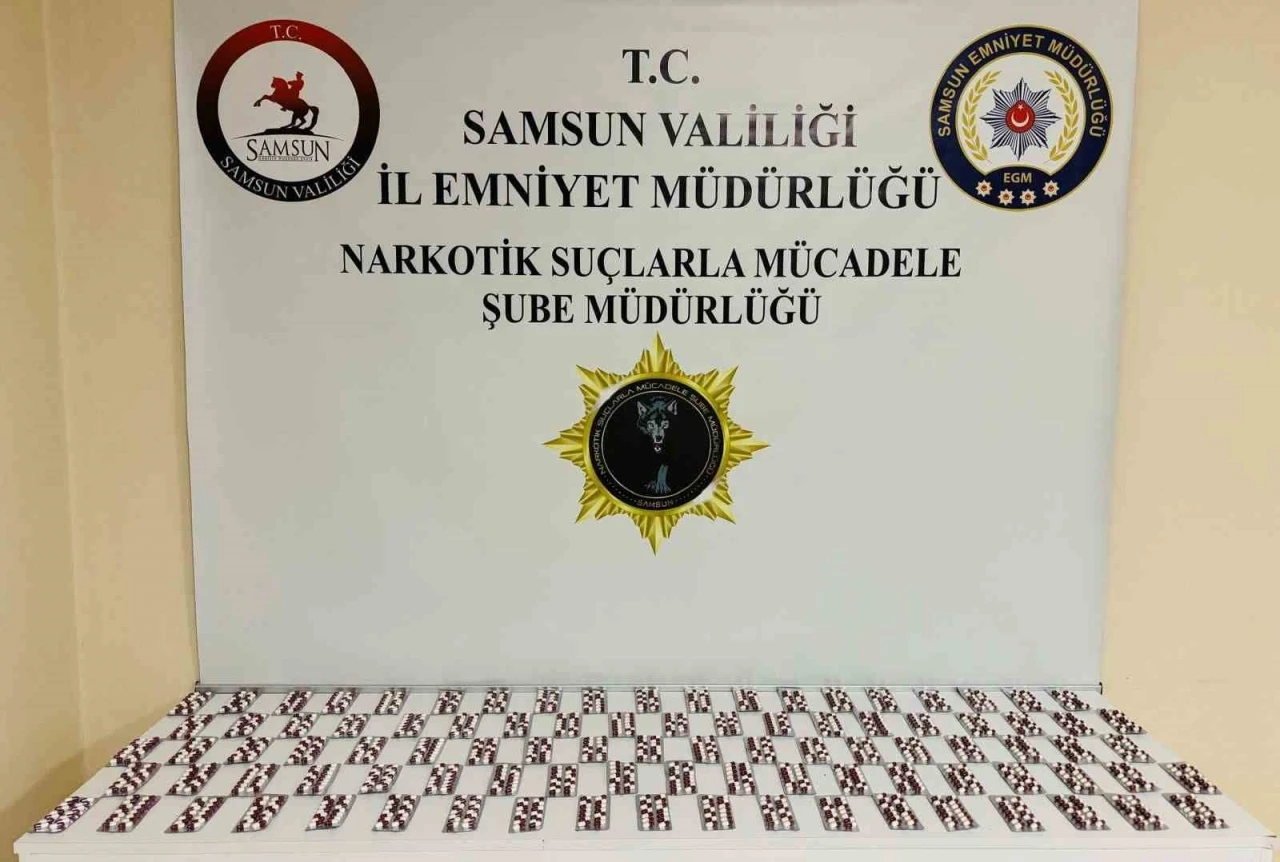 Samsun’da bin 176 adet sentetik ecza ele geçirildi