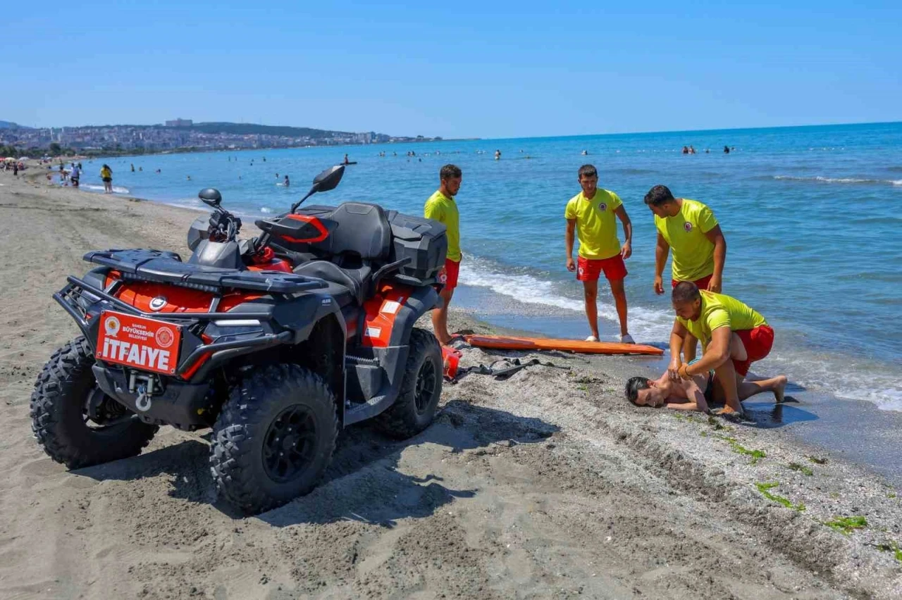 Samsun&rsquo;da boğulma vakalarına karşı tatbikat
