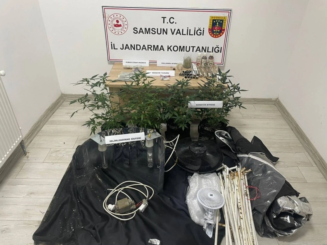 Samsun’da evdeki uyuşturucuya 1 gözaltı