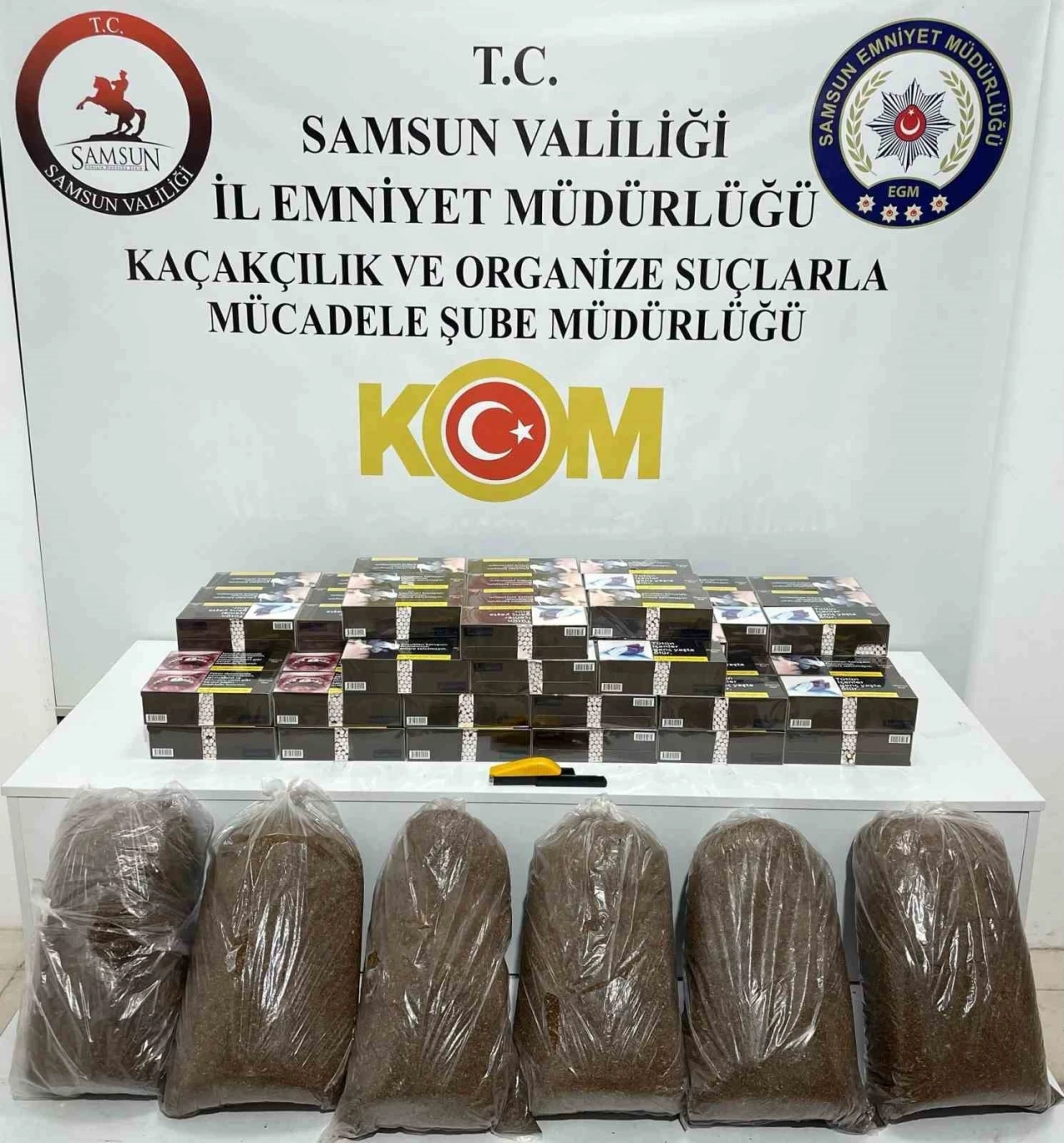 Samsun’da kaçak tütün ve makaron operasyonu