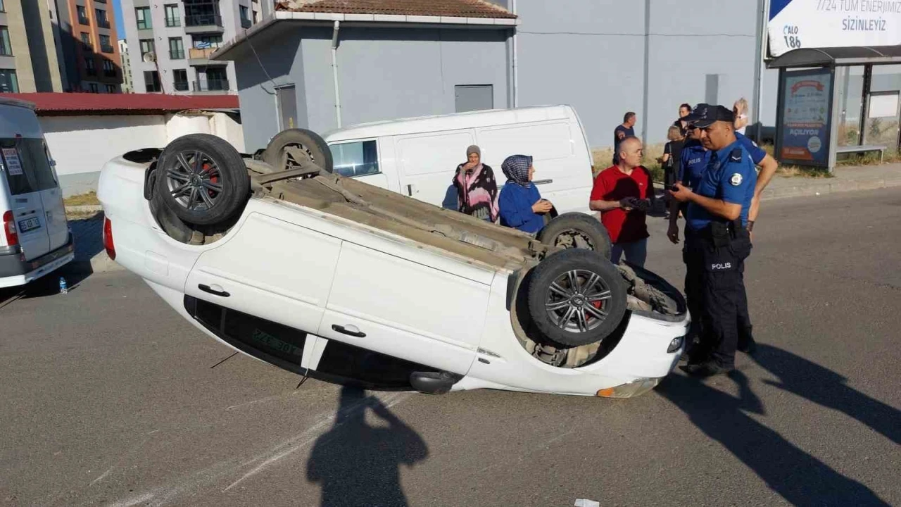 Samsun’da otomobil takla attı: 1 yaralı
