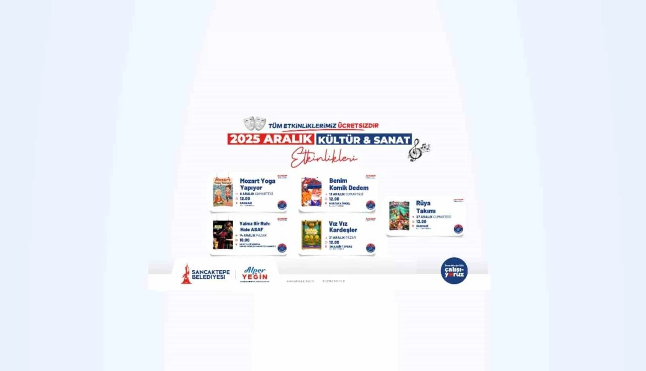 Sancaktepe’de Aralık ayı kültür ve sanatla dolu dolu geçecek
