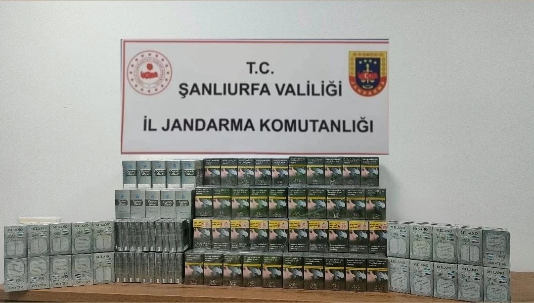Şanlıurfa’da 980 paket gümrük kaçağı sigara ele geçirildi

