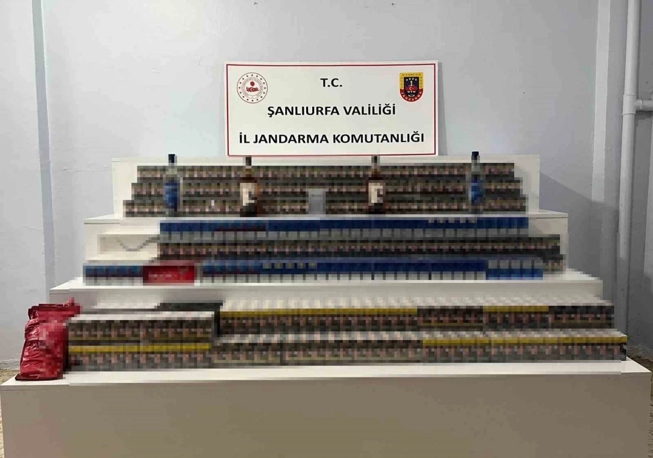 Şanlıurfa&rsquo;da ka&ccedil;ak alkol ve sigara ele ge&ccedil;irildi
