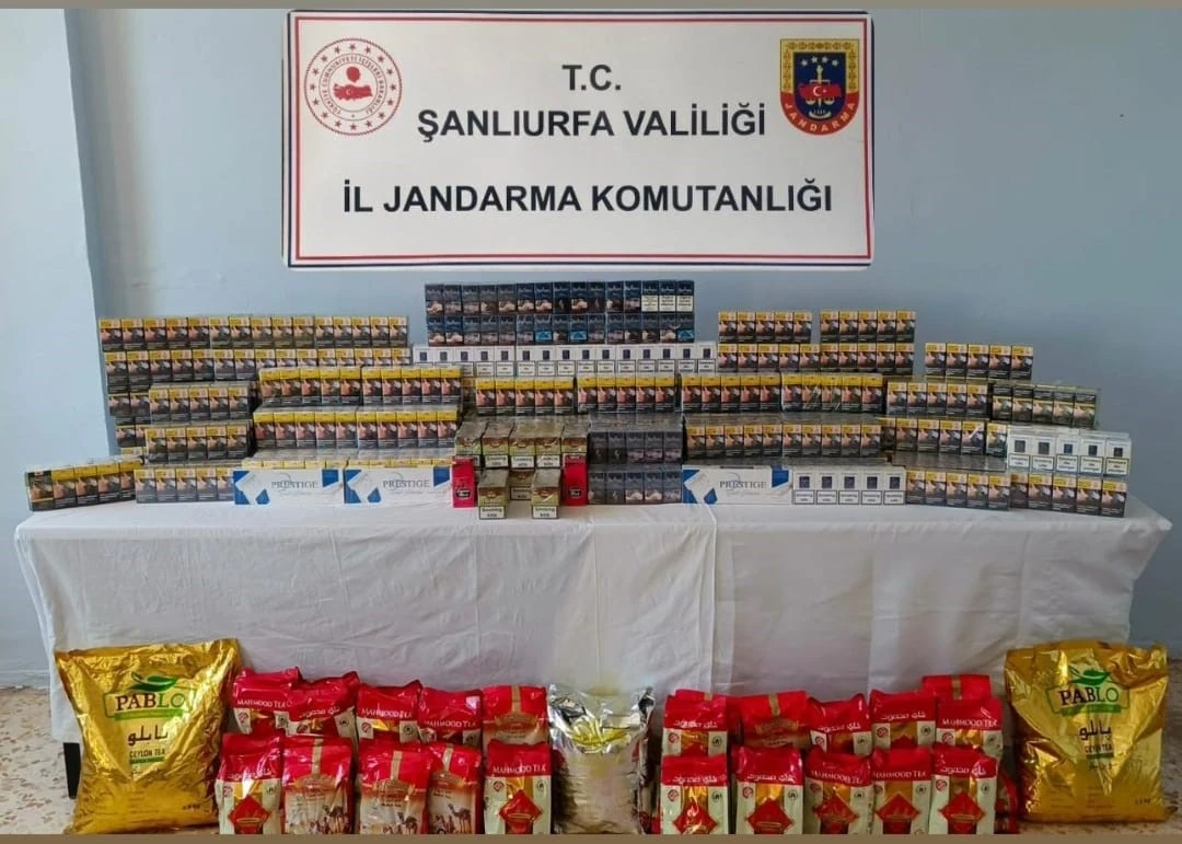 Şanlıurfa’da kaçak çay ve sigara ele geçirildi
