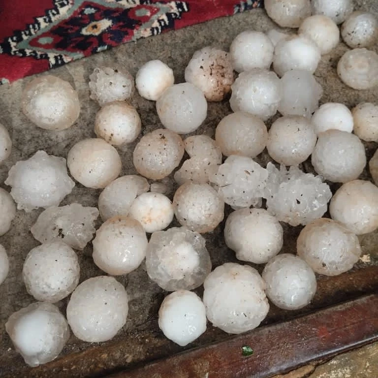 Şanlıurfa’da kar topu büyüklüğünde dolu yağdı: Ekili araziler ve araçlar zarar gördü
