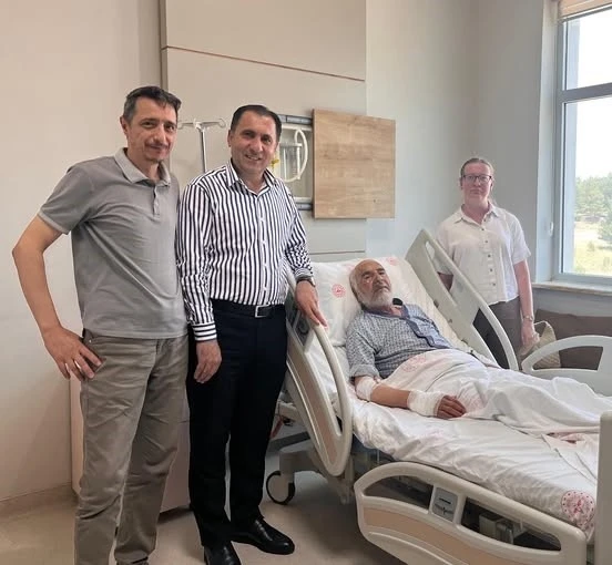 Şehit babasına geçmiş olsun ziyareti

