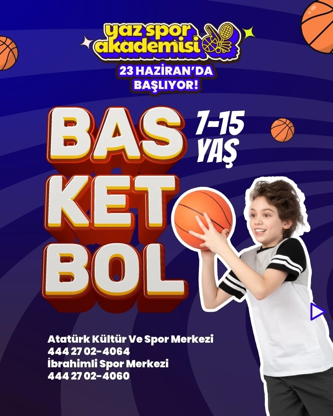 Şehitkamil yaz spor akademisi başlıyor
