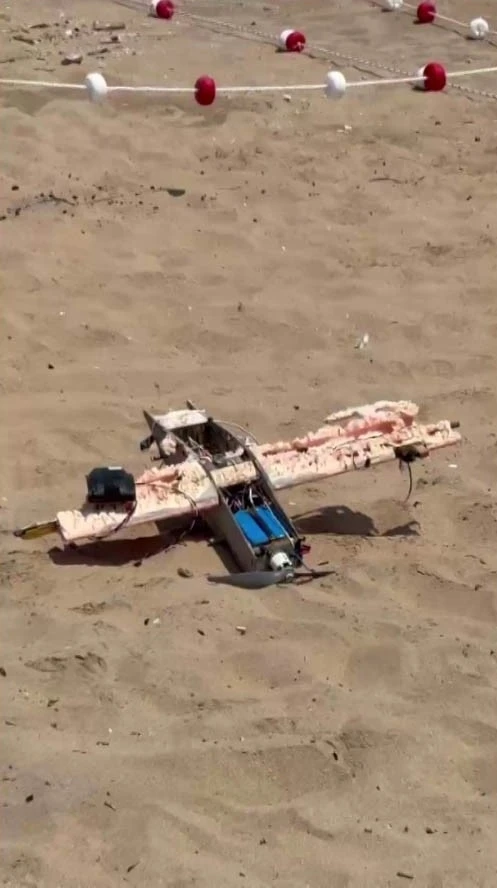 Şile denizinde kamikaze dronuna benzer cisim bulundu

