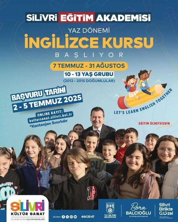 Silivri Belediyesi’nden ücretsiz yaz dönemi İngilizce kursu
