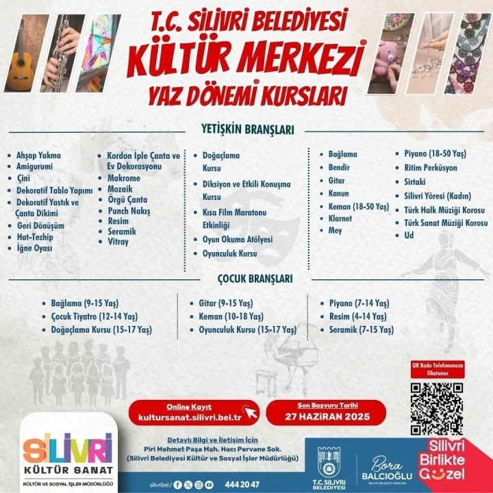 Silivri Belediyesinde yaz dönemi kurs başvuruları başladı
