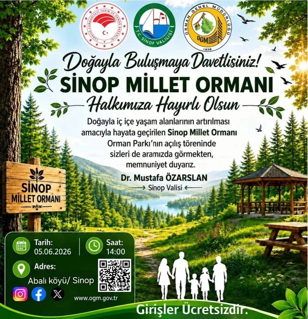 Sinop Millet Ormanı hizmete a&ccedil;ılıyor

