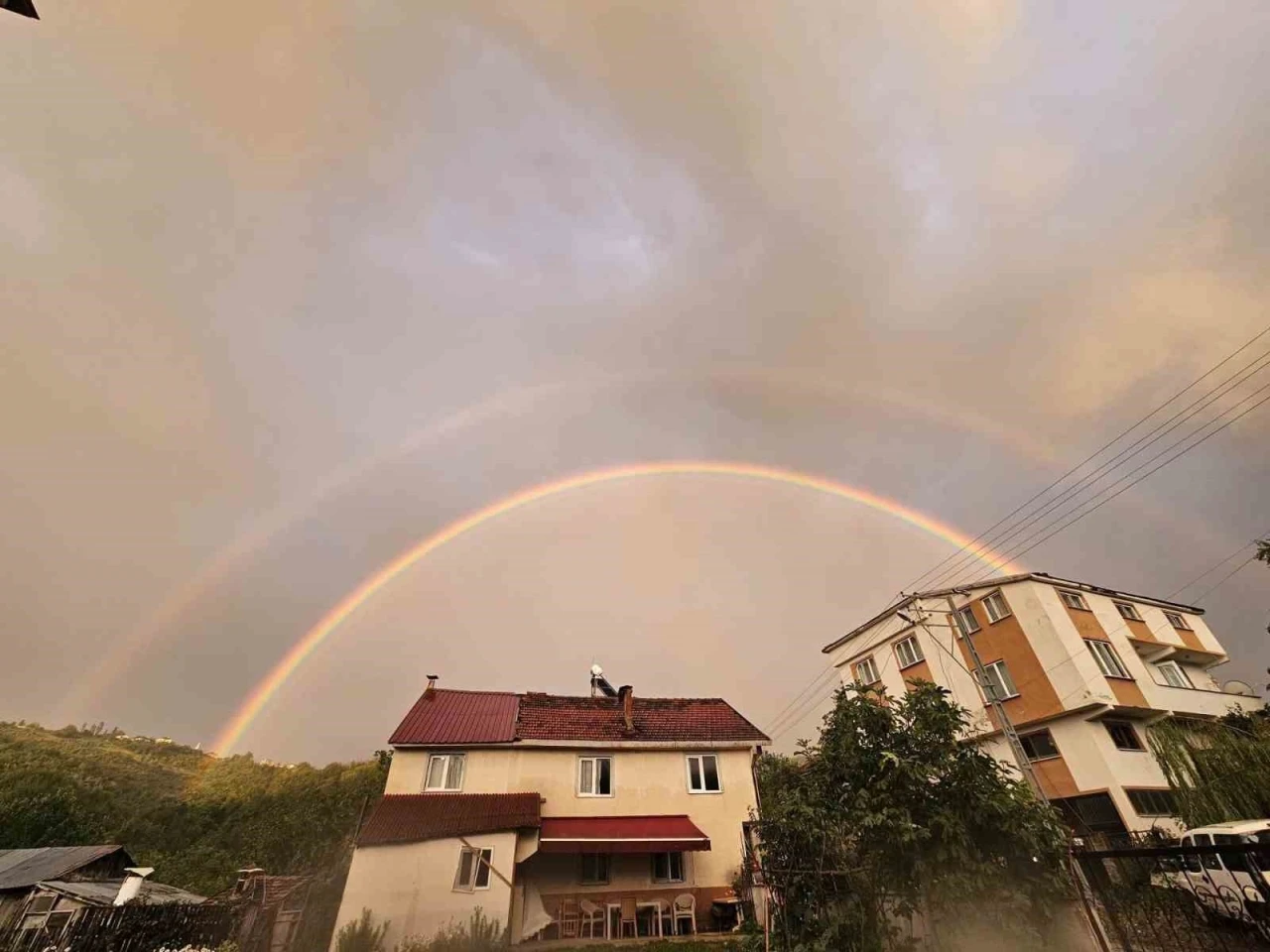 Sinop T&uuml;rkeli&rsquo;de g&ouml;kkuşağı g&uuml;zelliği

