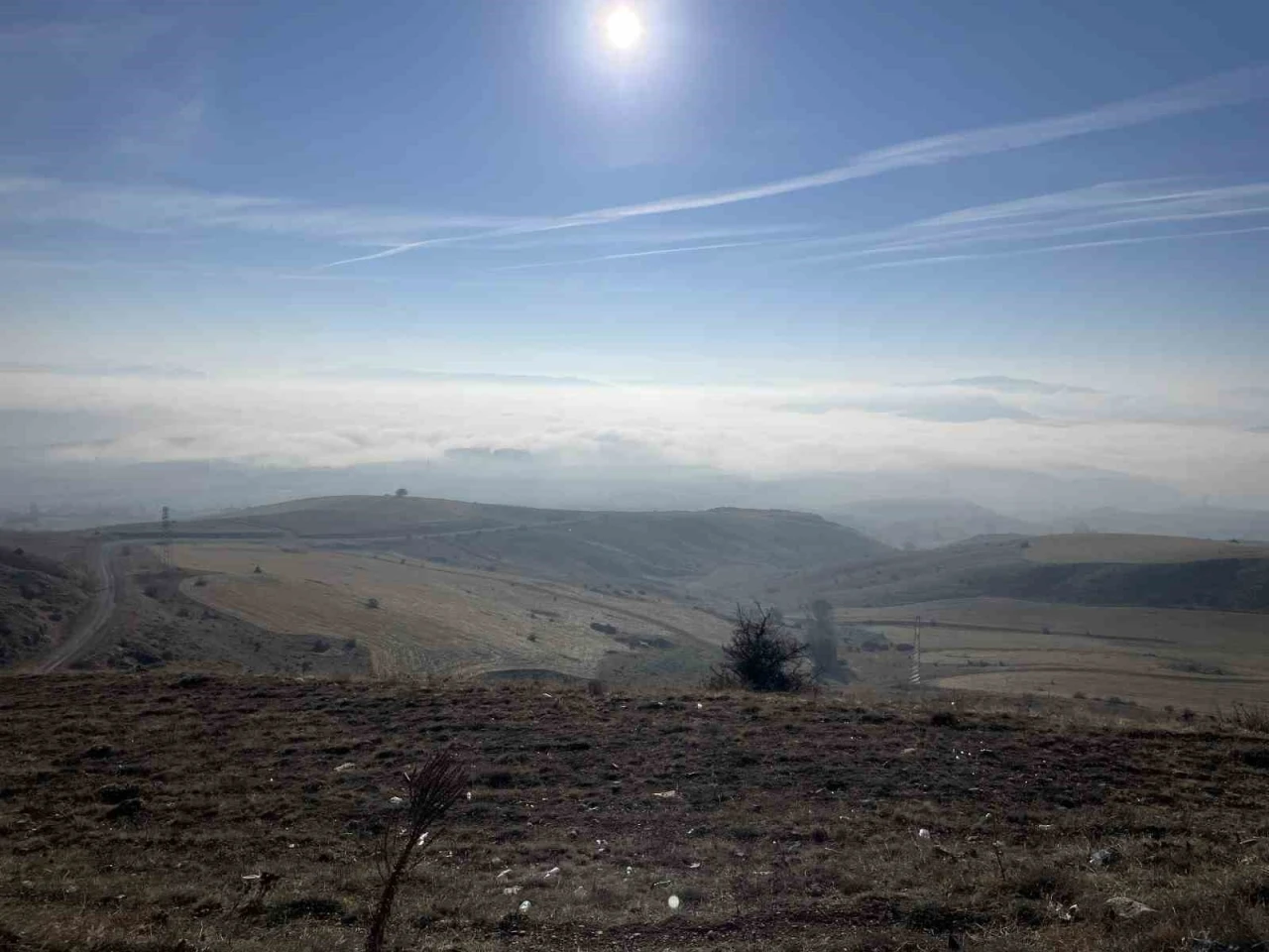 Sis adeta kenti yuttu, doğa olayı izleyenleri mest etti
