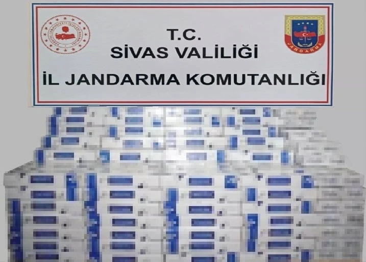 Sivas’ta binlerce bandrolsüz sigara ele geçirildi
