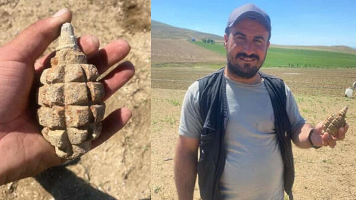 Soğan Tarlasında 104 Yıllık El Bombası Bulundu