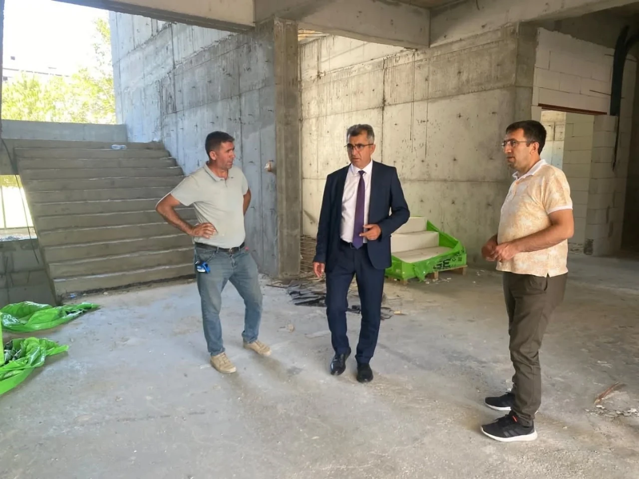 S&ouml;ke Atat&uuml;rk Ortaokulu inşaatında &ccedil;alışmalar s&uuml;r&uuml;yor
