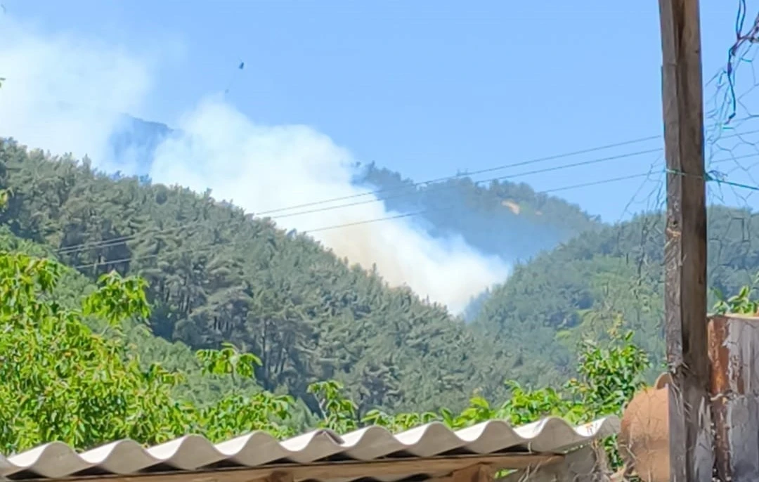 Soma&rsquo;daki orman yangınına m&uuml;dahale devam ediyor
