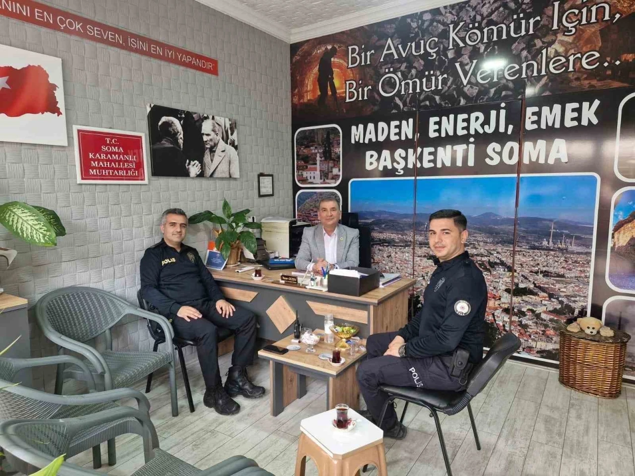 Soma İlçe Emniyet Müdürü Er’den muhtarlara ziyaret
