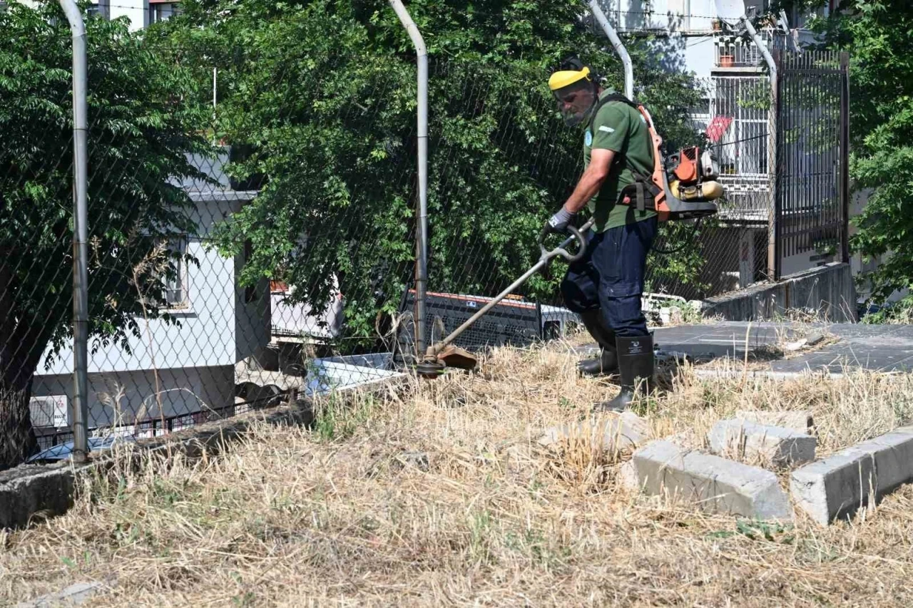 Su depolarının çevresinde yangın riskine karşı temizlik
