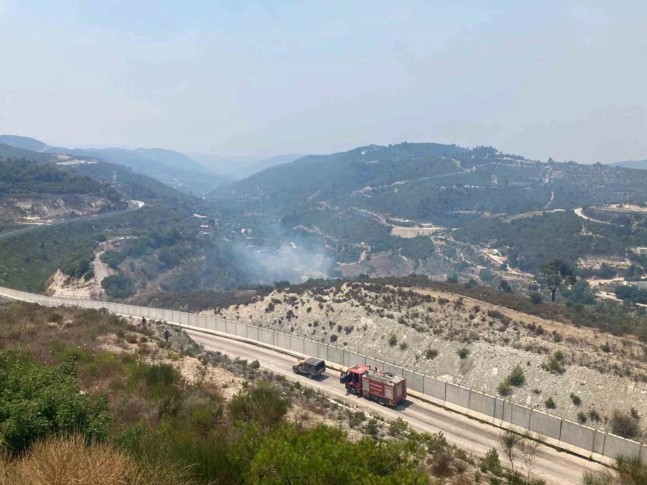 Suriye sınırında yangın teyakkuzu
