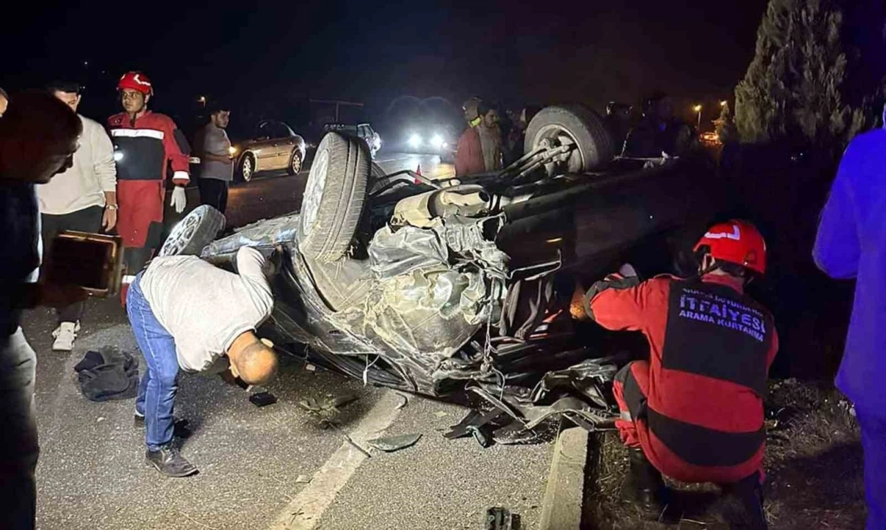 Takla atan araçta sürücü hafif yaralandı
