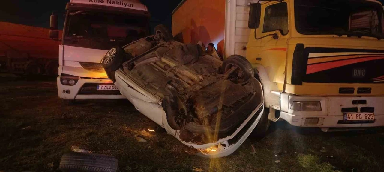 Takla atan otomobilden sağ &ccedil;ıktı
