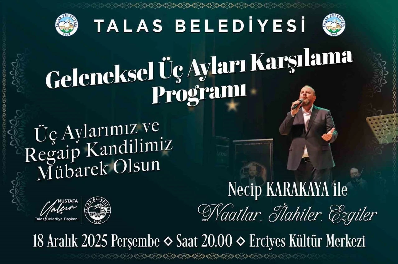 Talas&rsquo;ta geleneksel &uuml;&ccedil; ayları karşılama programı
