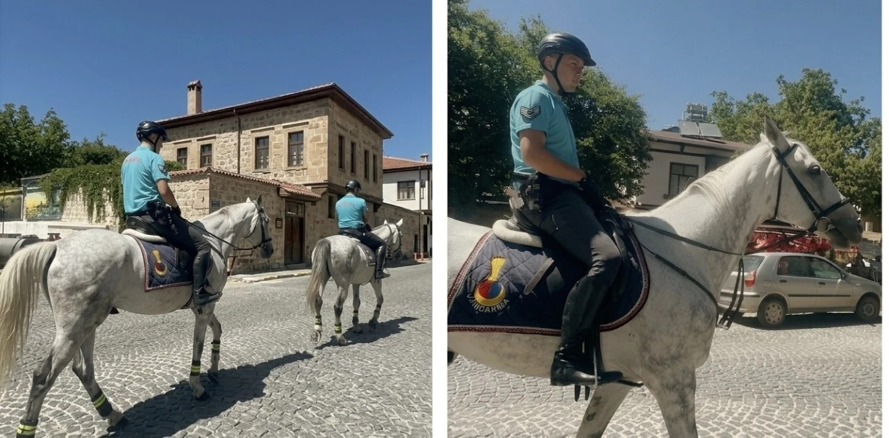 Tarihi Harput&rsquo;ta atlı jandarma mesaisi
