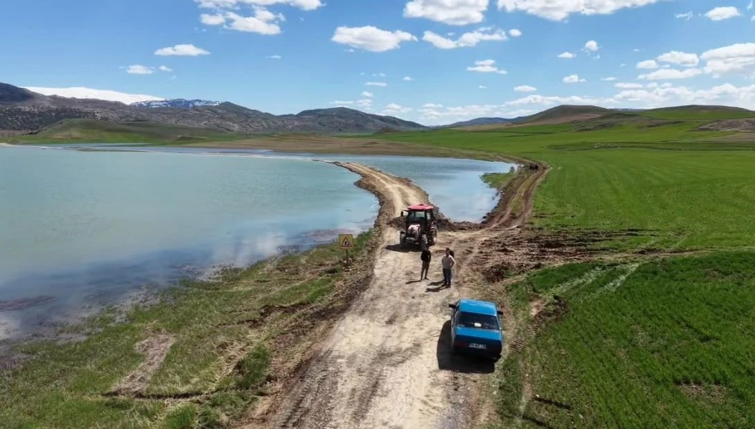 Tarım arazileri sular altında kaldı, 30 hane ile ulaşım kesildi
