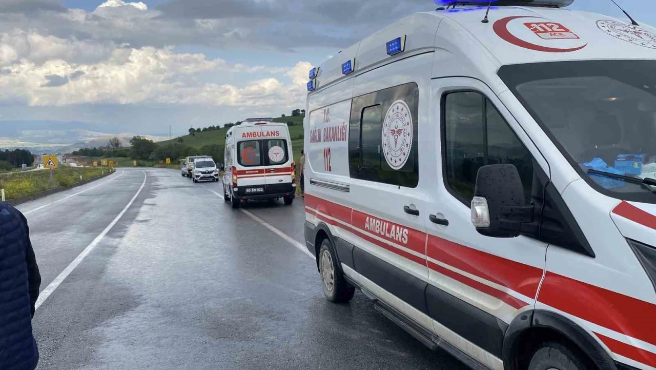 Tarlaya uçan otomobildeki 3 kişi yaralandı
