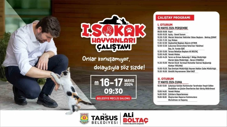 Tarsus’ta ’Sokak Hayvanları Çalıştayı’ düzenlenecek
