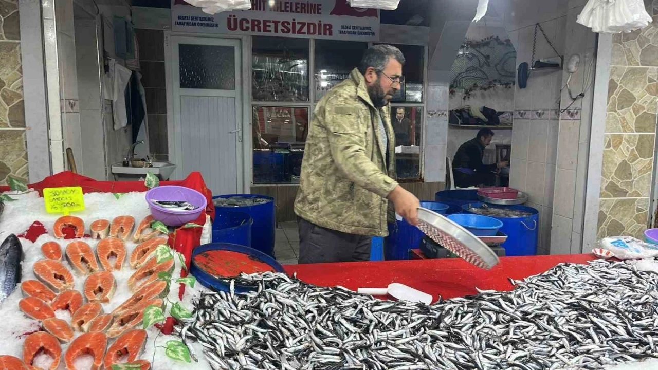 Tavşanlı balık pazarında en çok hamsi ilgi görüyor
