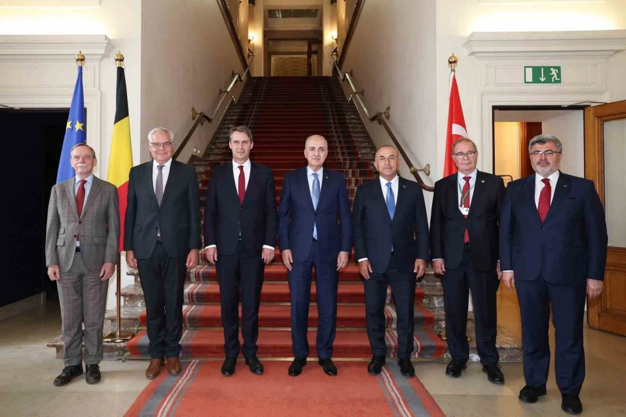 TBMM Başkanı Kurtulmuş, Belçika Senato Başkanı Blondel ile görüştü
