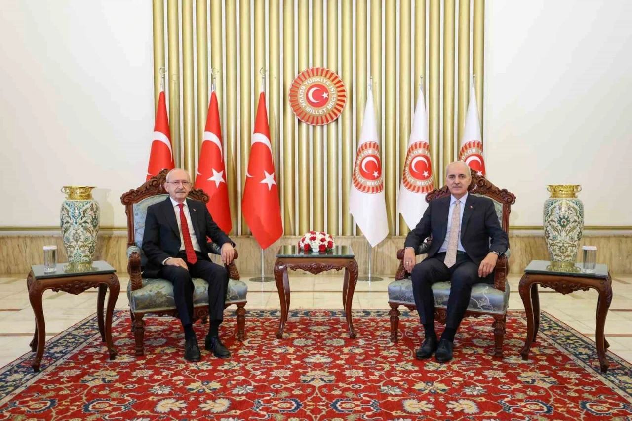 TBMM Başkanı Kurtulmuş, CHP Genel Başkanı Kılı&ccedil;daroğlu ile g&ouml;r&uuml;şt&uuml;
