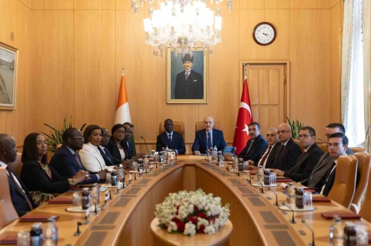 TBMM Başkanı Kurtulmuş, Fildişi Sahili Meclis Başkanı Bictogo ile g&ouml;r&uuml;şt&uuml;
