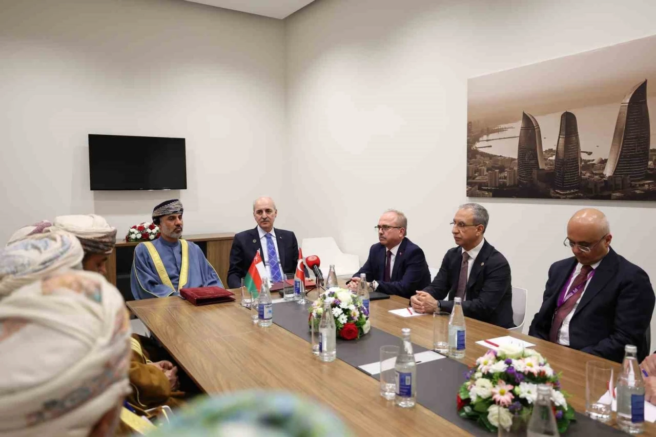 TBMM Başkanı Kurtulmuş, Umman Şura Meclisi Başkanı Al Maawali ile g&ouml;r&uuml;şt&uuml;
